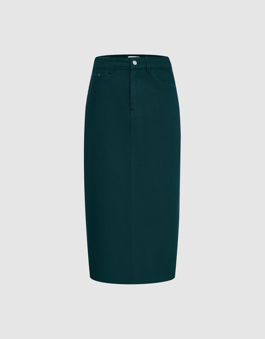Denim Midi Skirt