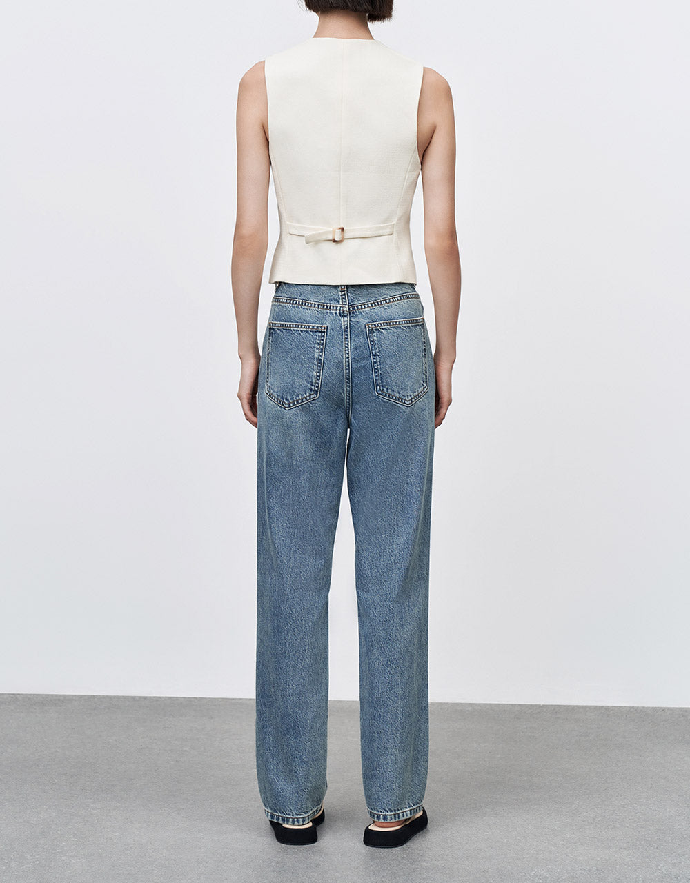 High Waist Straight Jeans