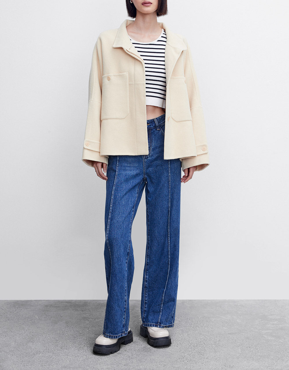 High Waist Straight Jeans