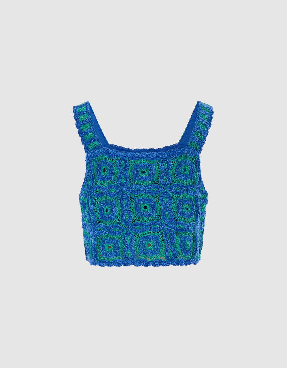 Colorblock Crochet Cropped Top