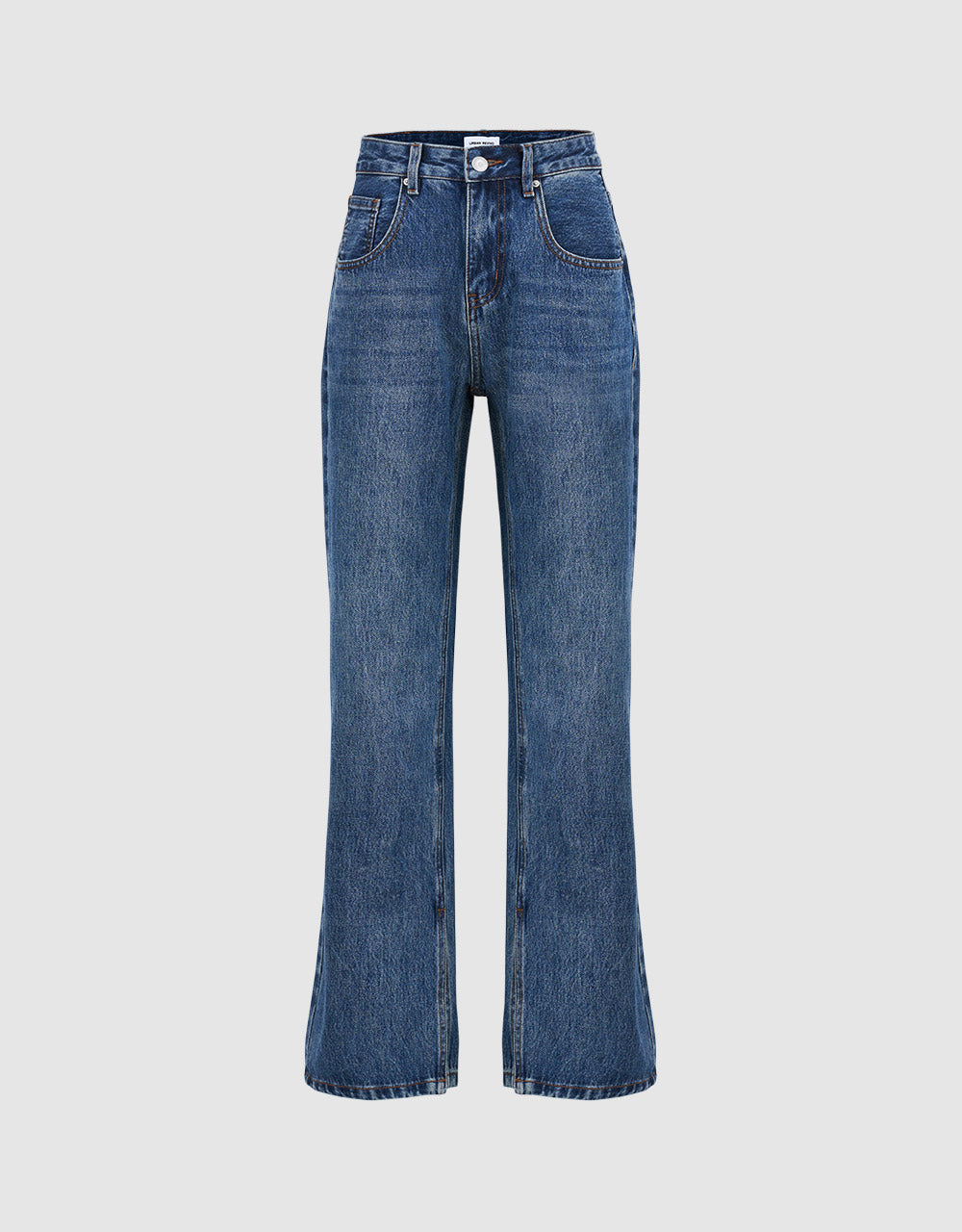 Slit Hem Wide Leg Jeans