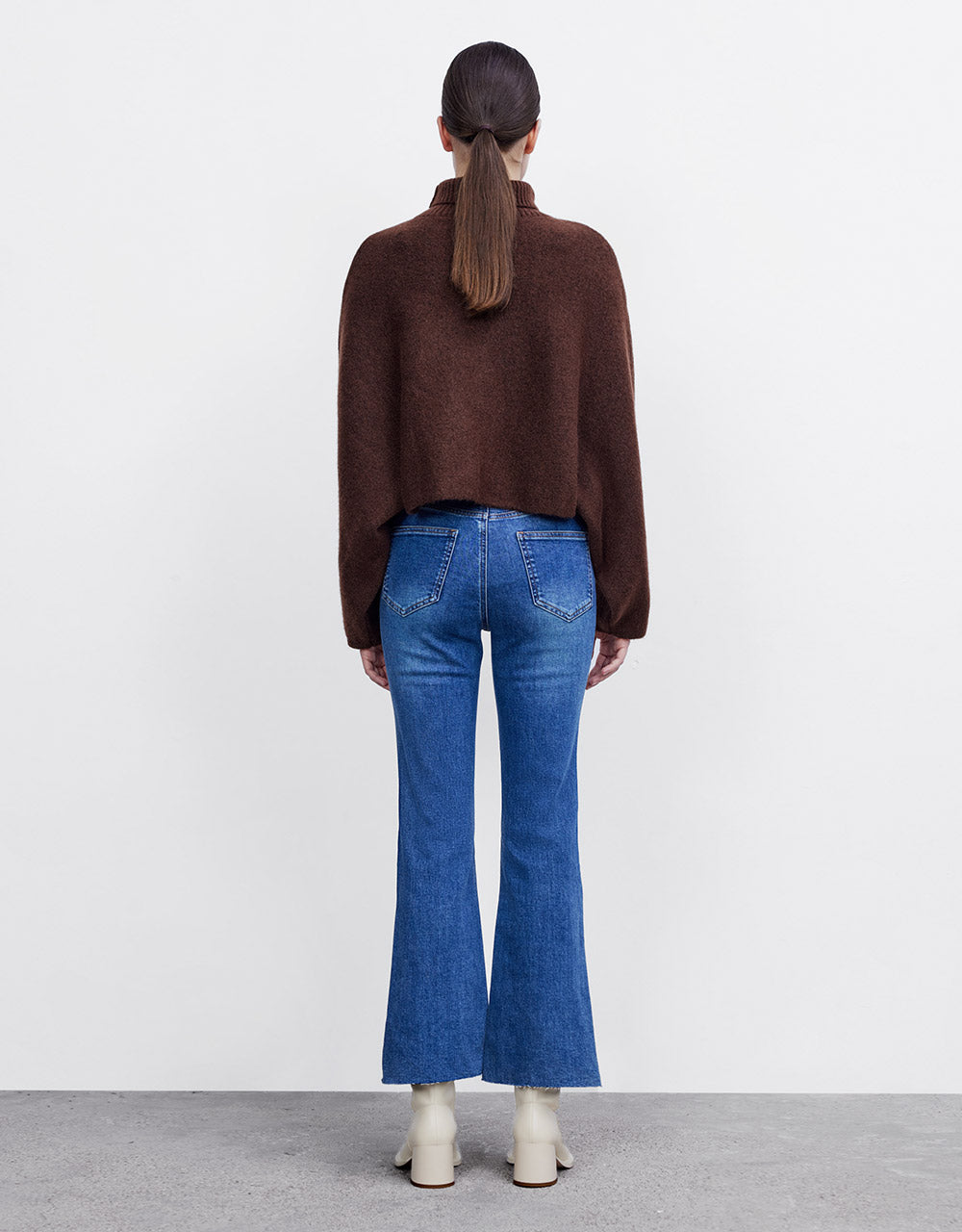 Asymmetrical Hem Flare Jeans