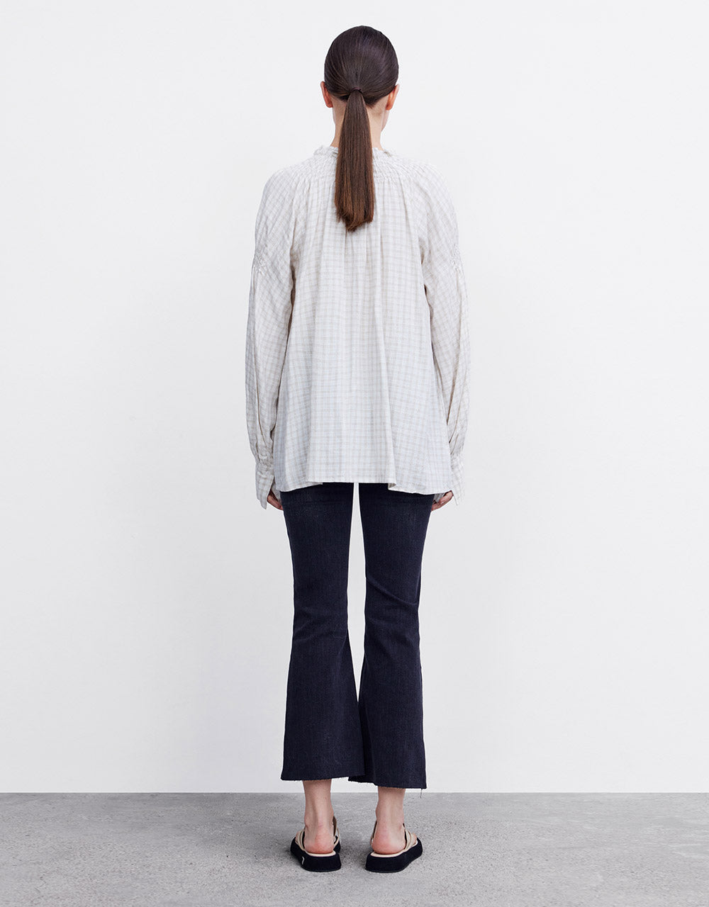 Raw Hem Flare Jeans