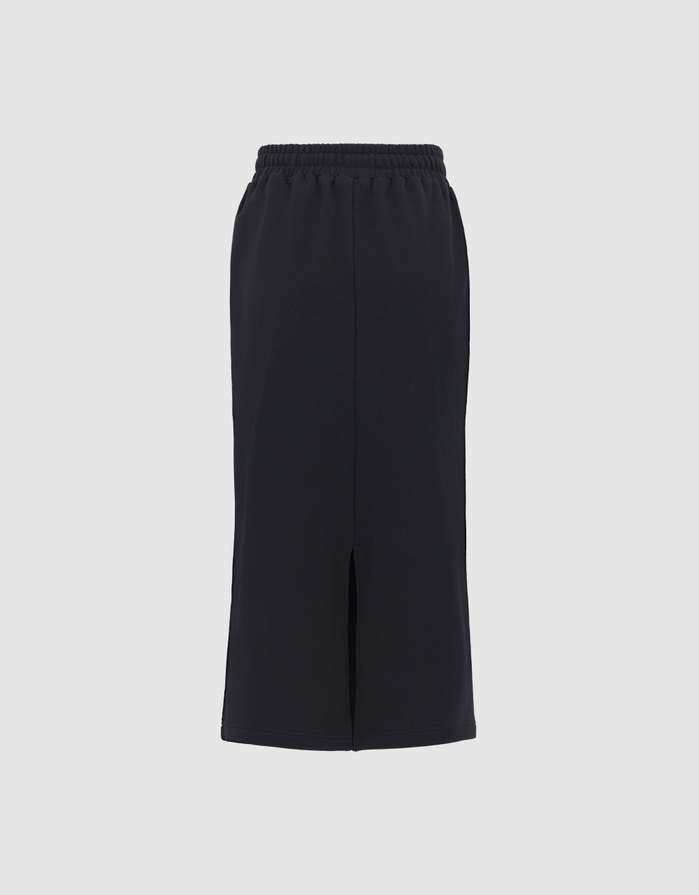 Elastic Waist Midi Skirt