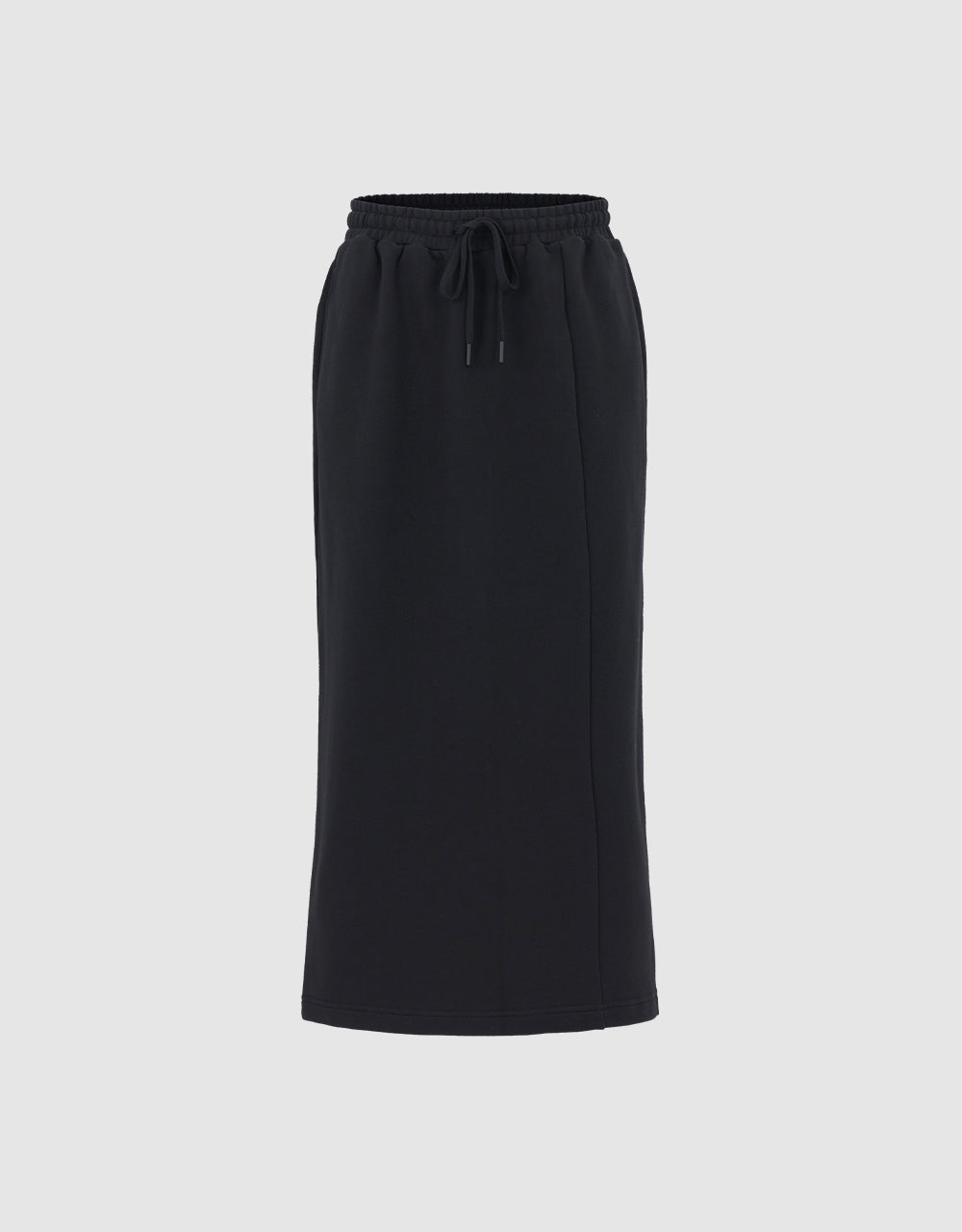 Elastic Waist Midi Skirt
