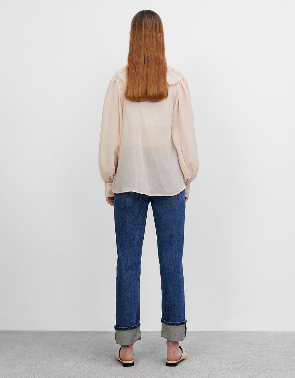 Roll Up Hem Straight Jeans