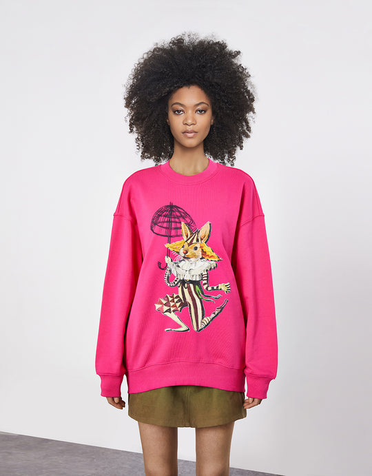 Rabbit Print Sweatshirt
