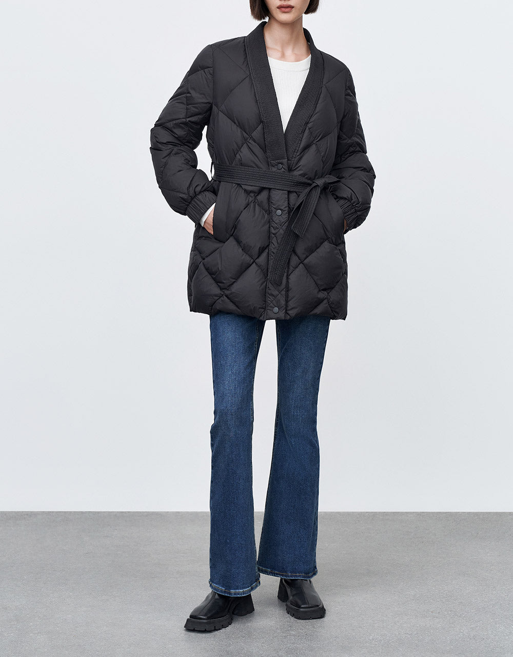 Belted Down Jacket