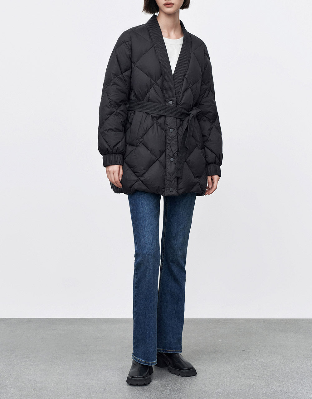 Belted Down Jacket