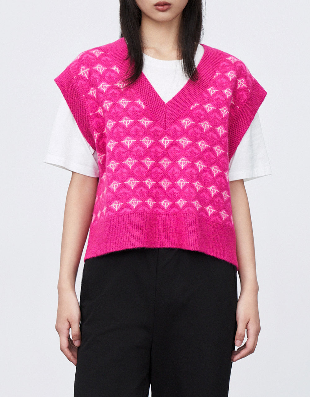 Printed Sweater Vest