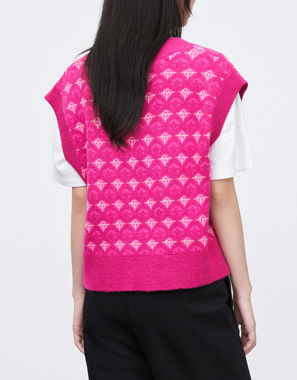 Printed Sweater Vest