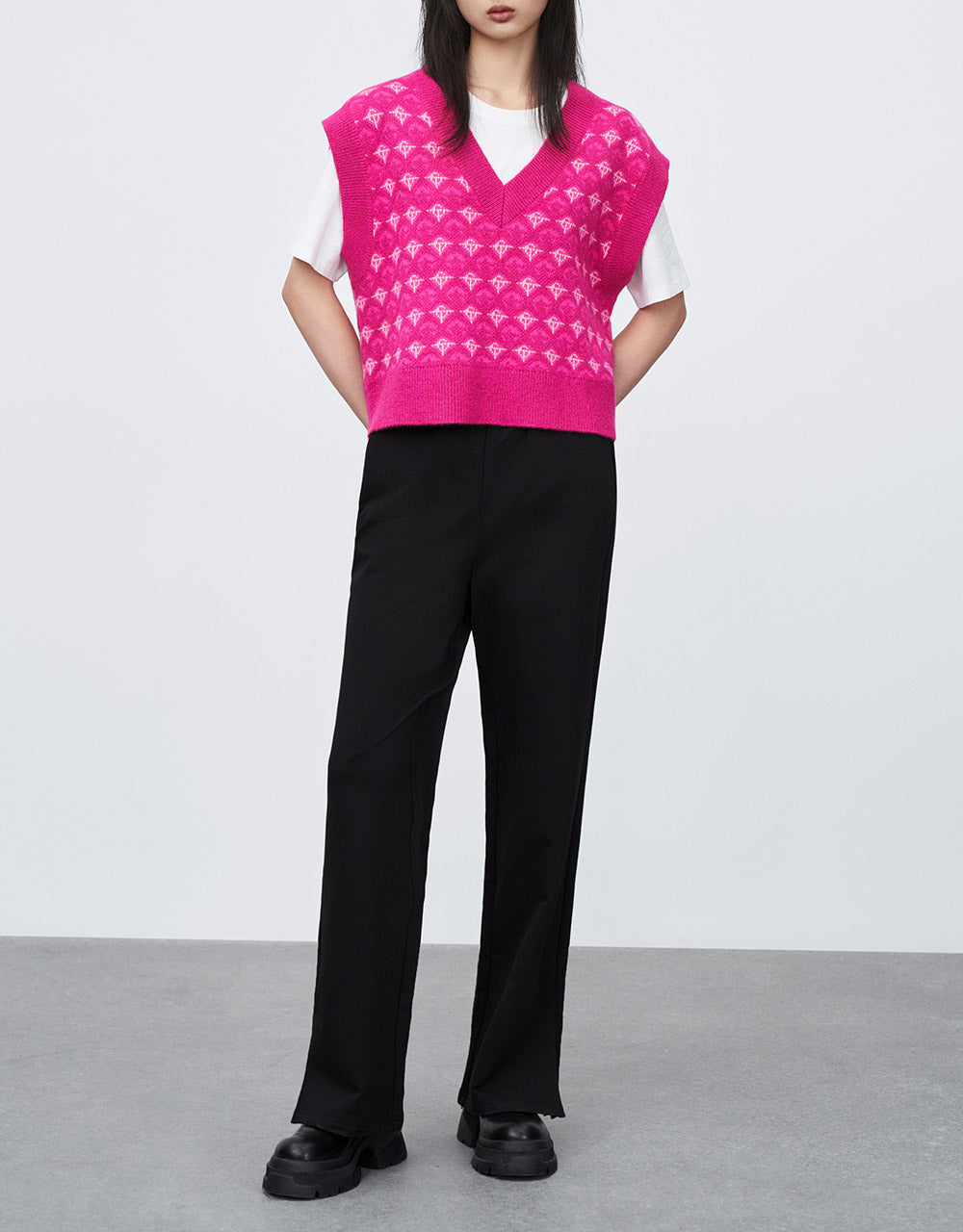 Printed Sweater Vest