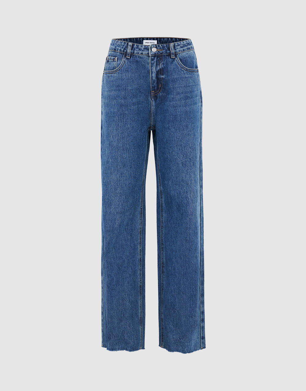Raw Trim Straight Jeans