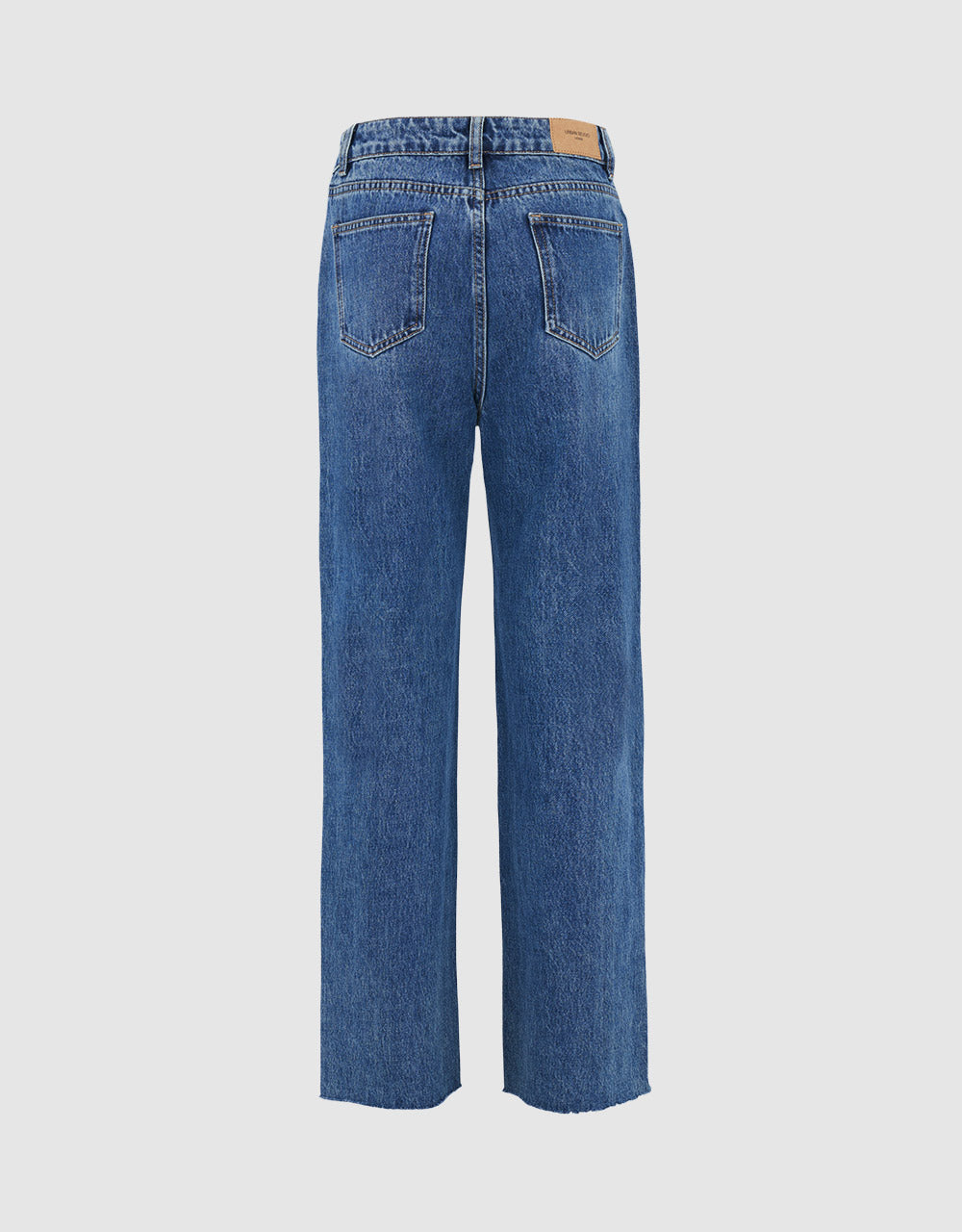 Raw Trim Straight Jeans