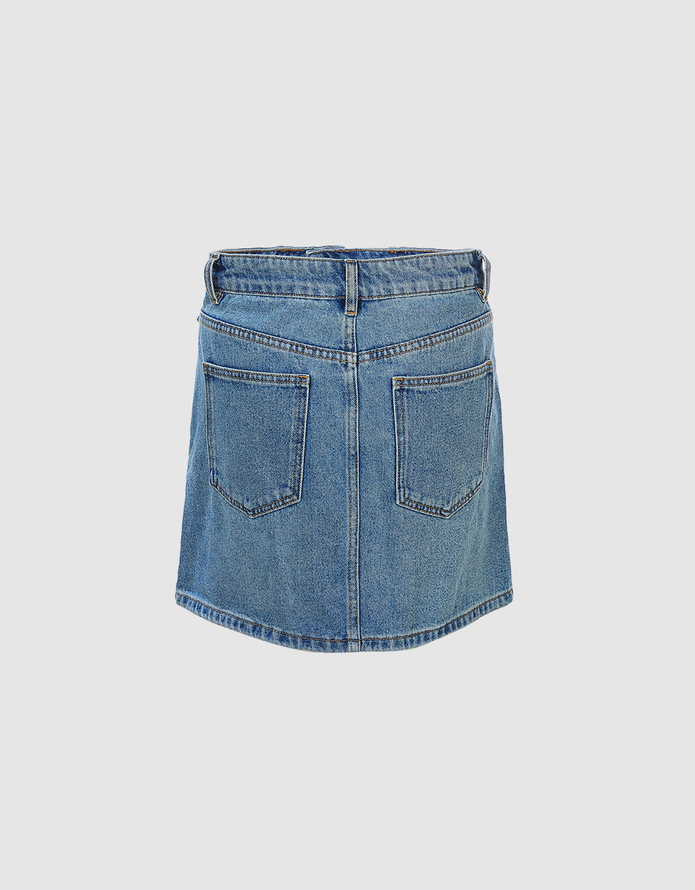 Mini Denim A-Line Skirt