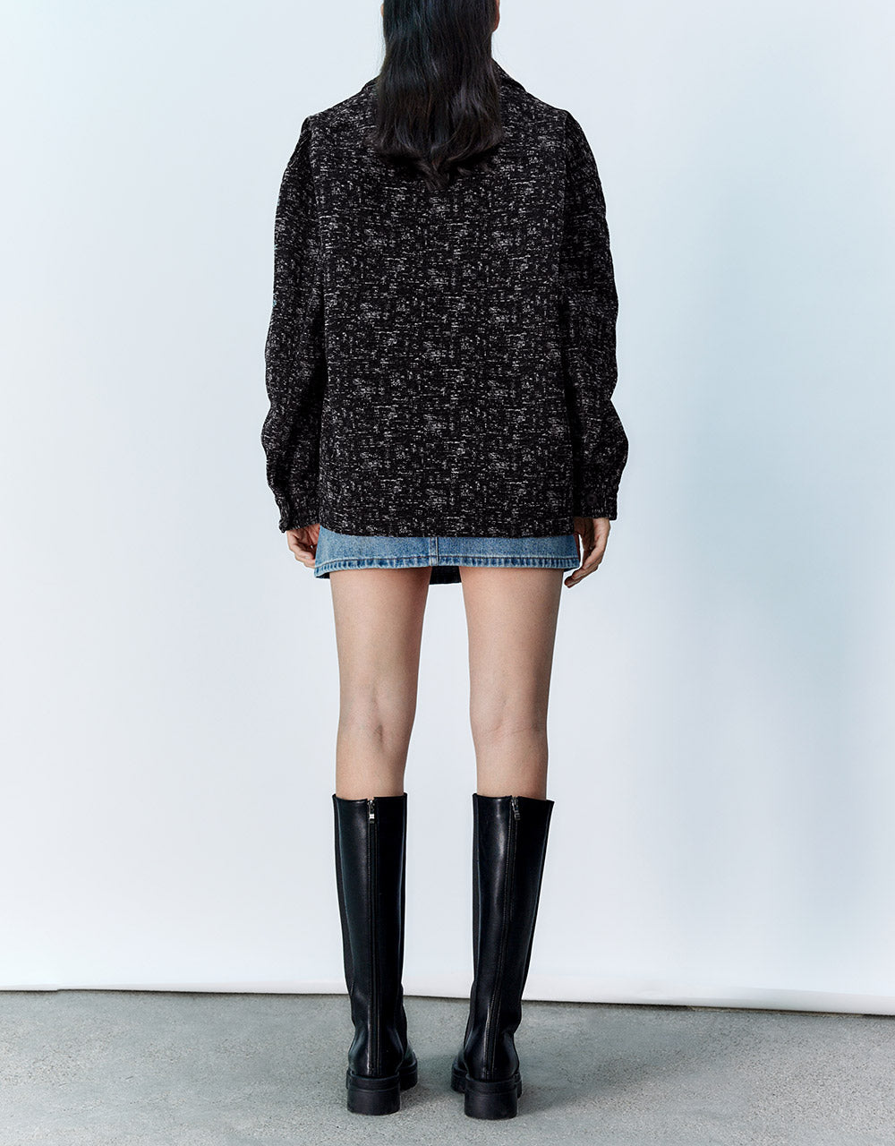 Mini Denim A-Line Skirt