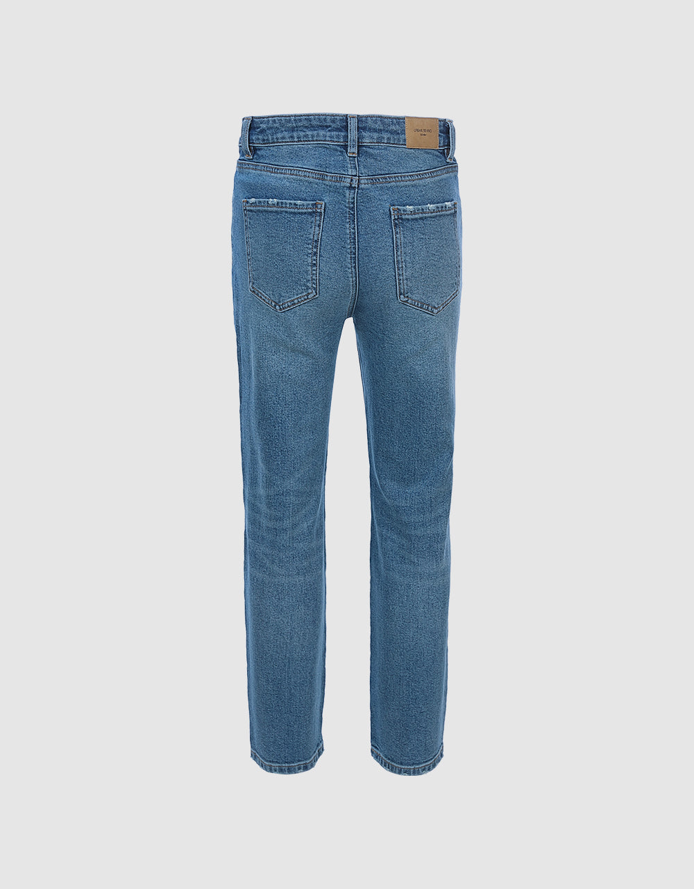 Mid Waist Straight Jeans