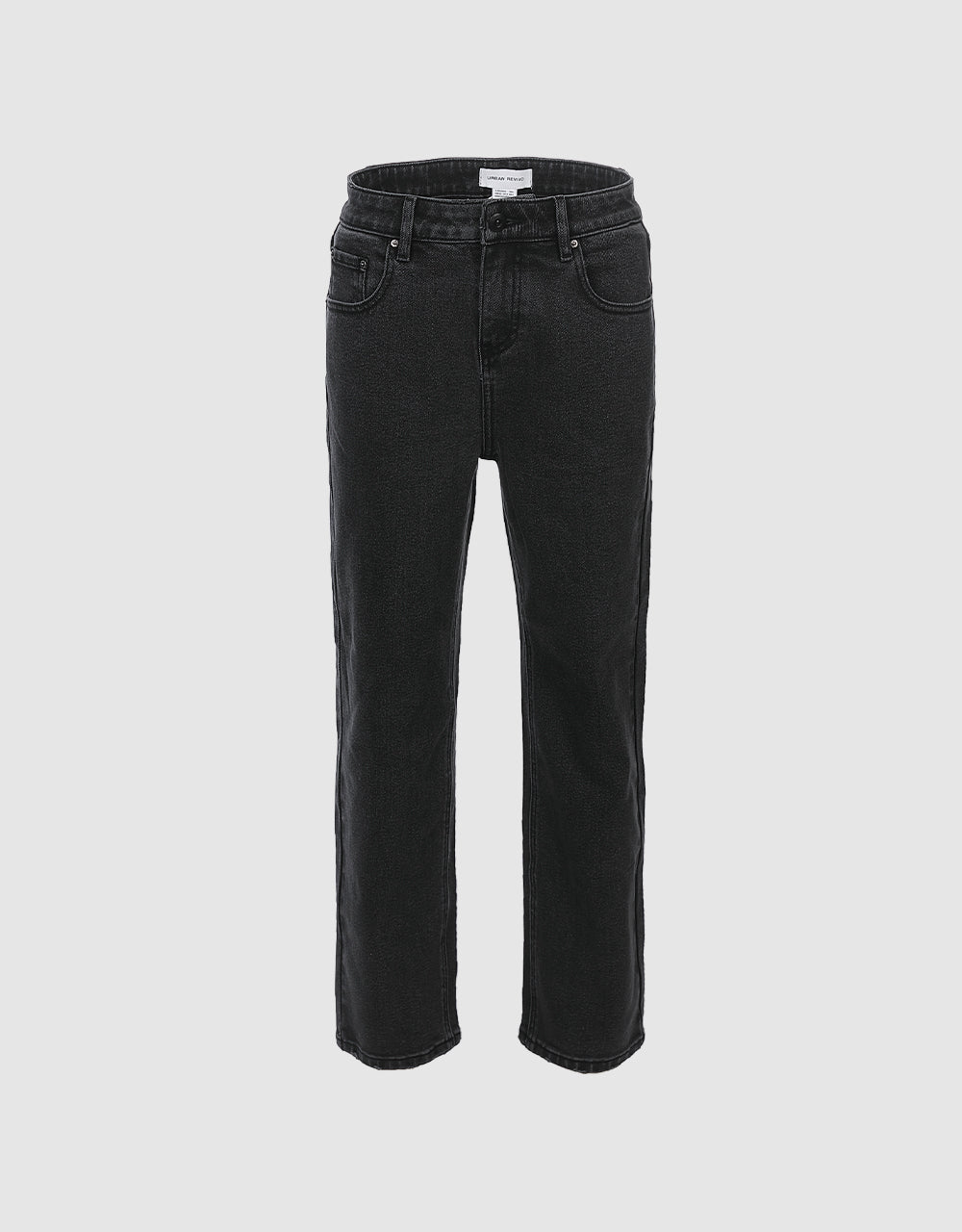 Mid Waist Straight Jeans