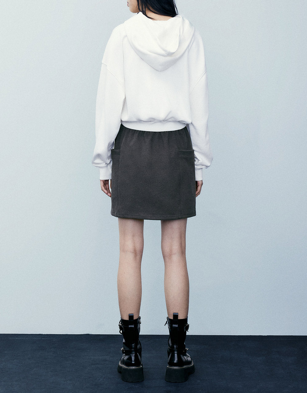 Elastic Waist Mini Skirt
