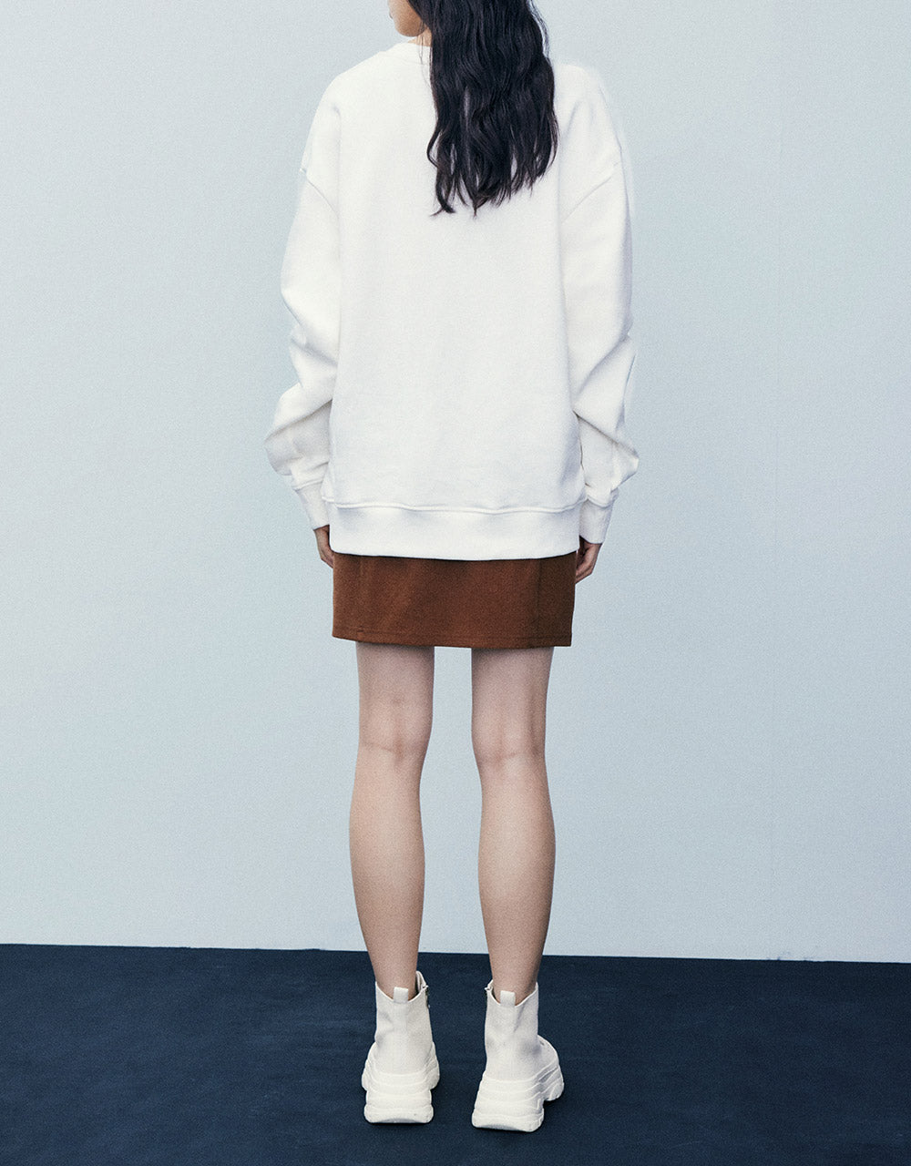 Elastic Waist Mini Skirt