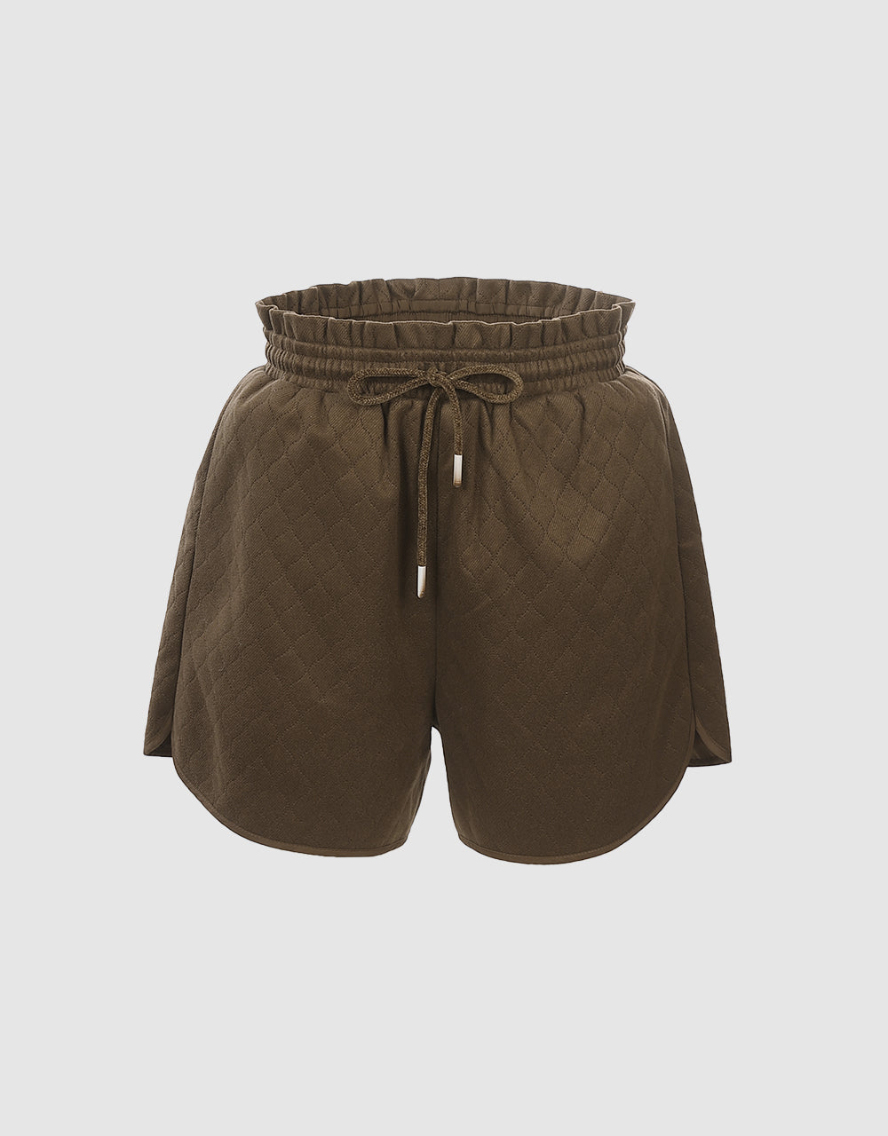 Paperbag Waist Textured Shorts