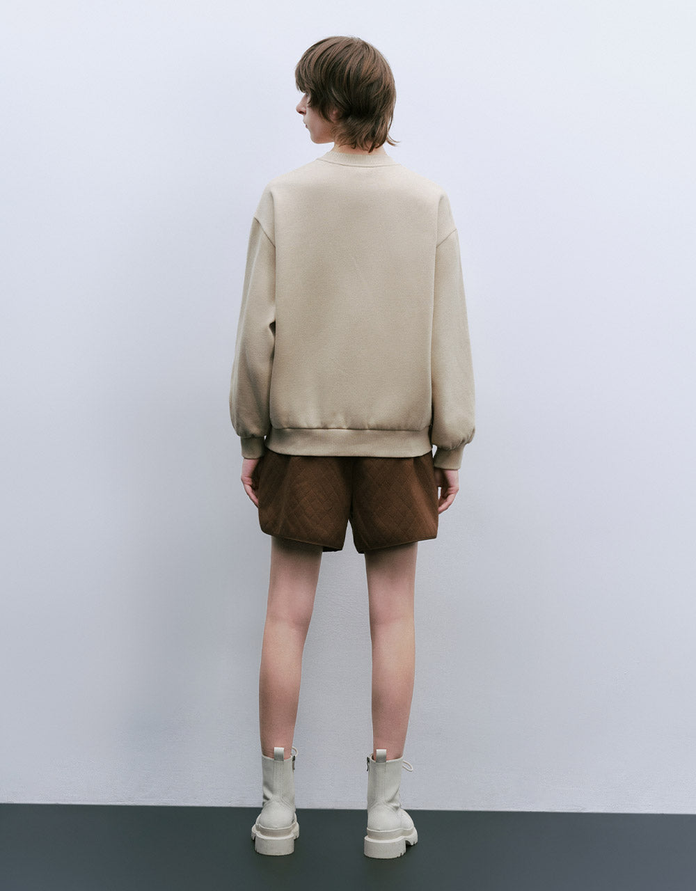 Paperbag Waist Textured Shorts