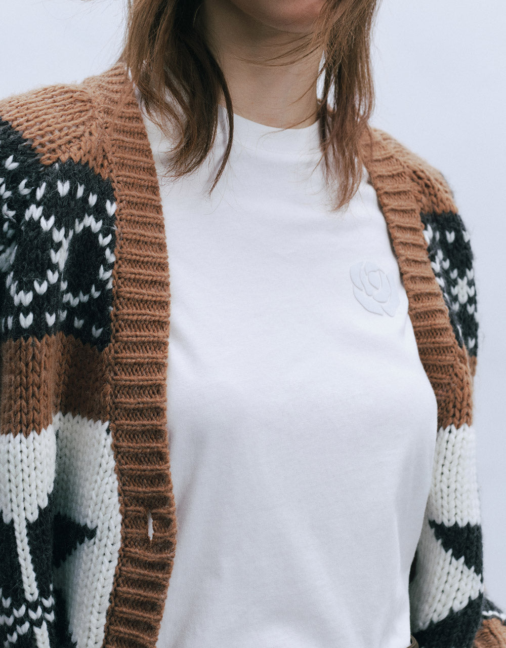 Geometric Print Cardigan