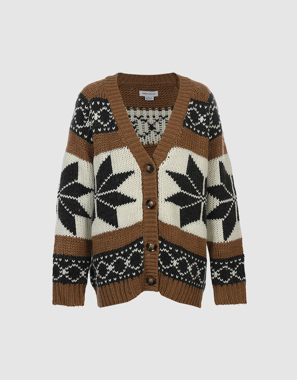 Geometric Print Cardigan