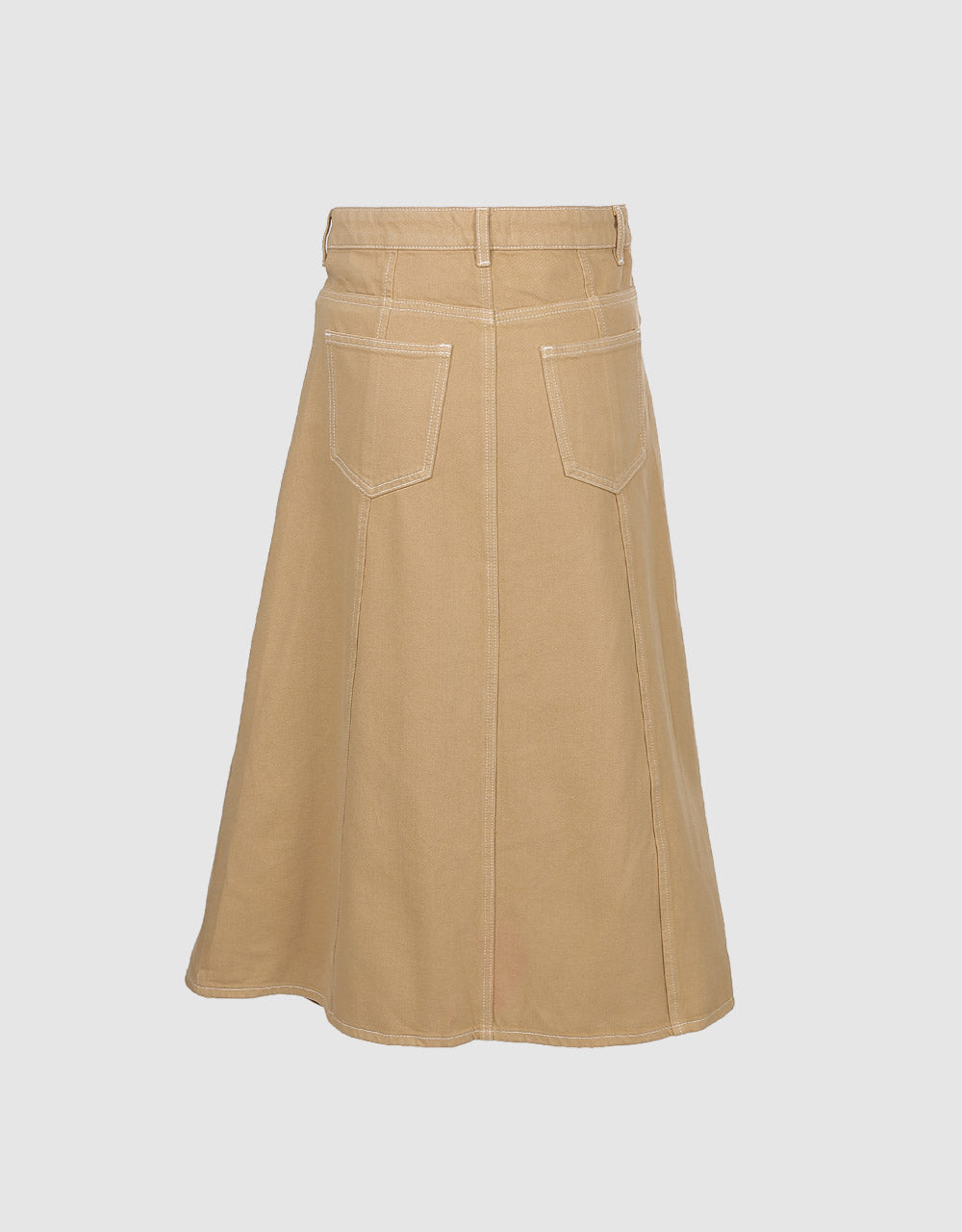 Asymmetrical Hem Wrap Midi Skirt
