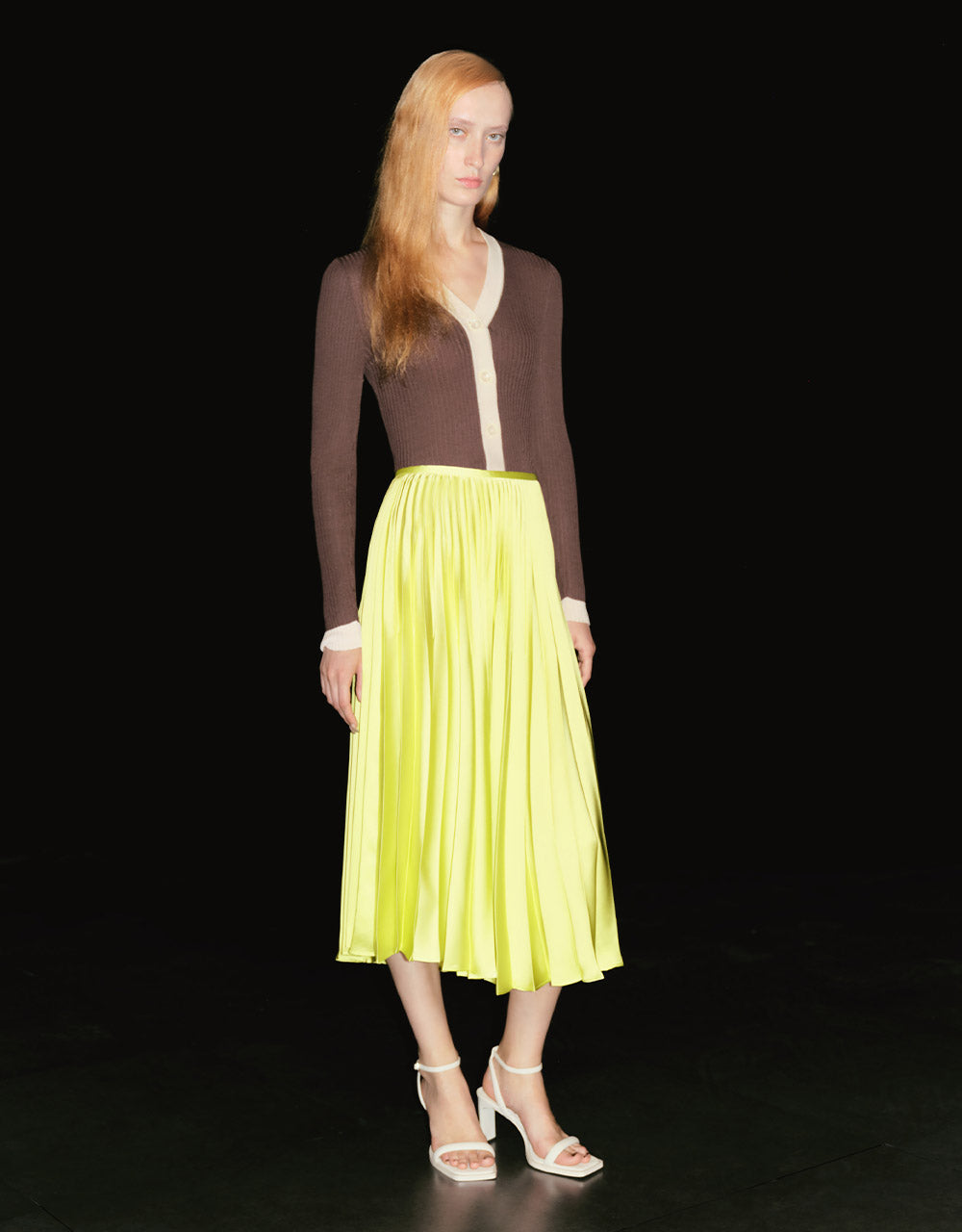 Pleated Midi Skirt