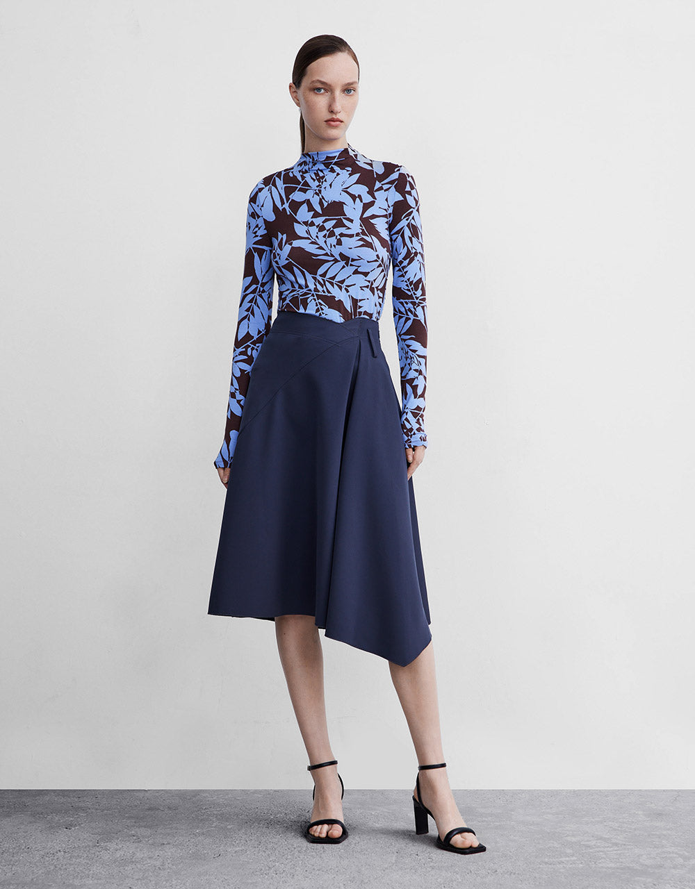 Asymmetrical Plain Skirt
