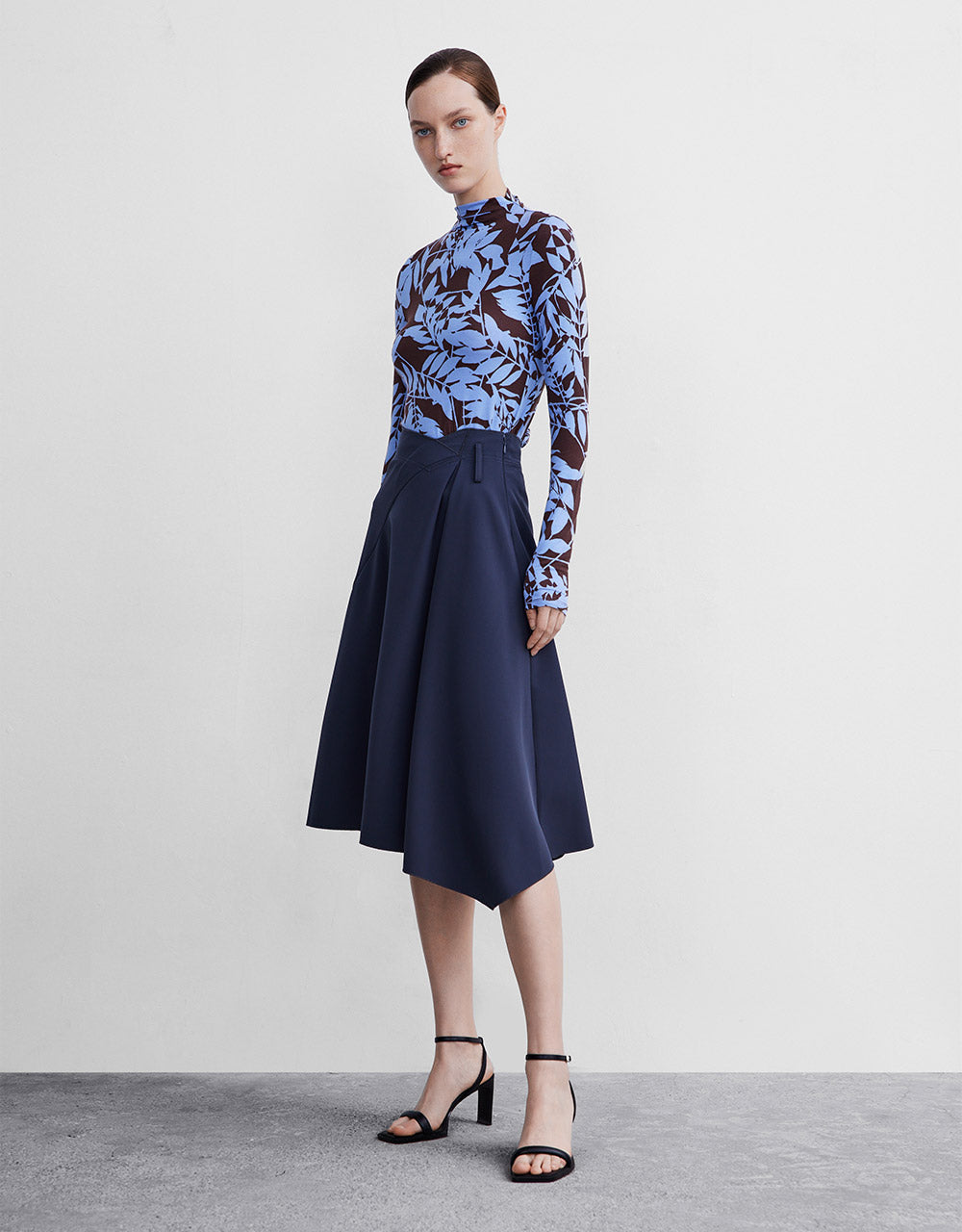 Asymmetrical Plain Skirt