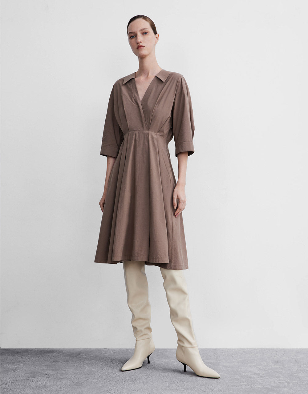 Wrapped Shirt Dress