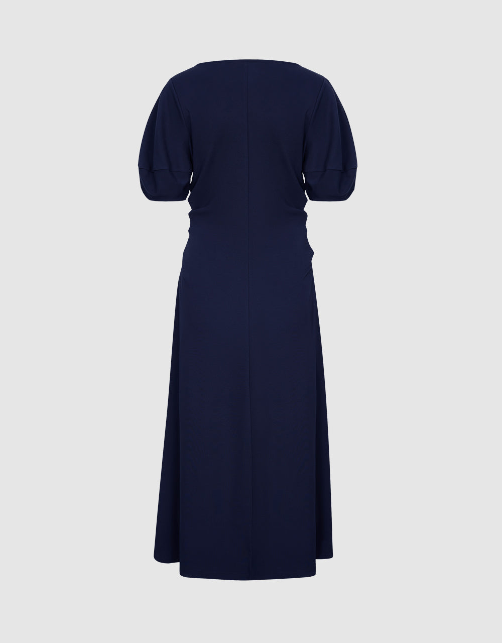 Boat Neck Ruched Dress