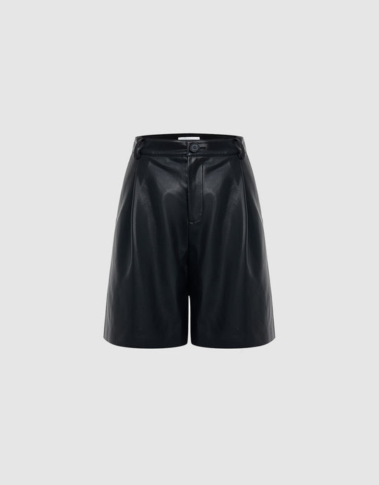 Faux Leather Shorts