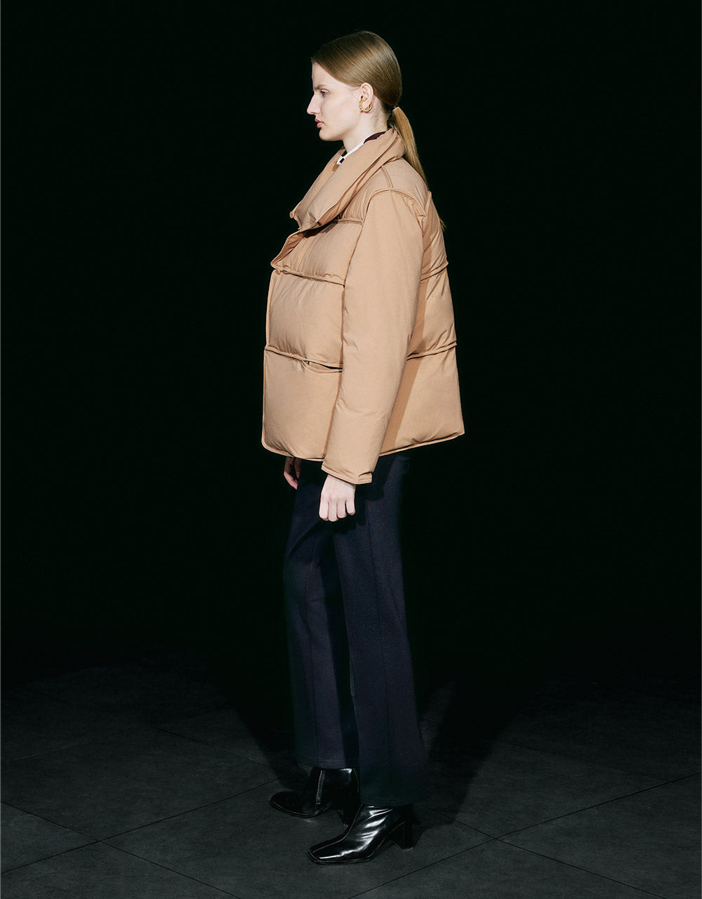Mid Waist Cropped Straight Pants