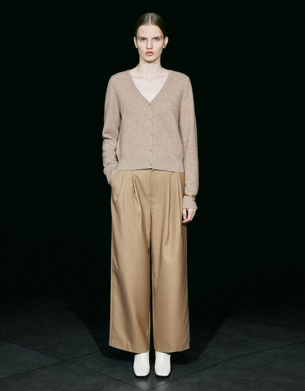 Pleated Wide Leg Pants