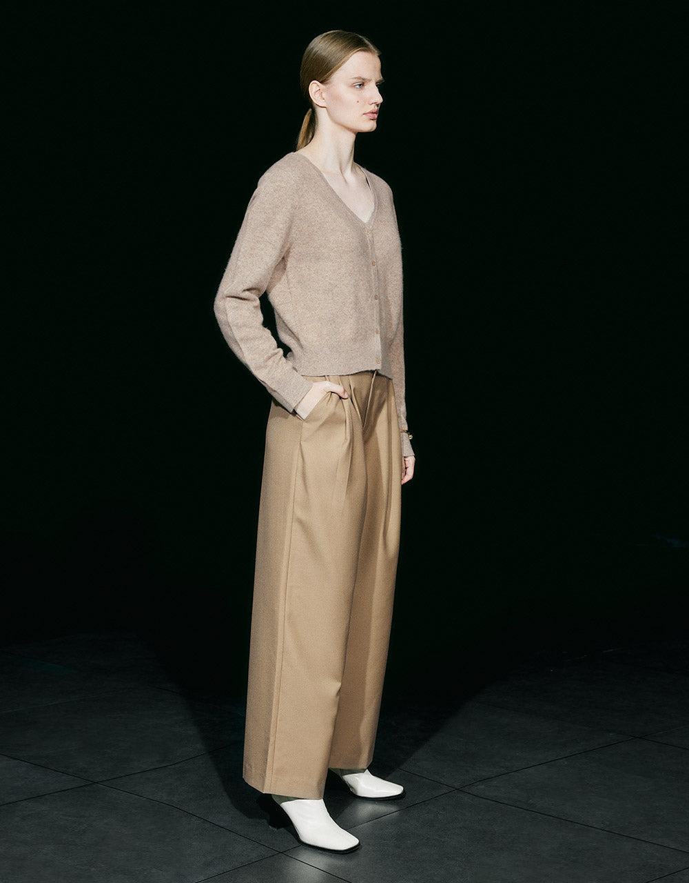 Pleated Wide Leg Pants