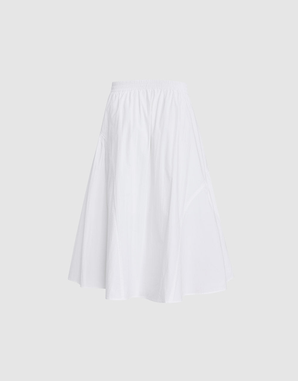 Ruched Cotton Skirt