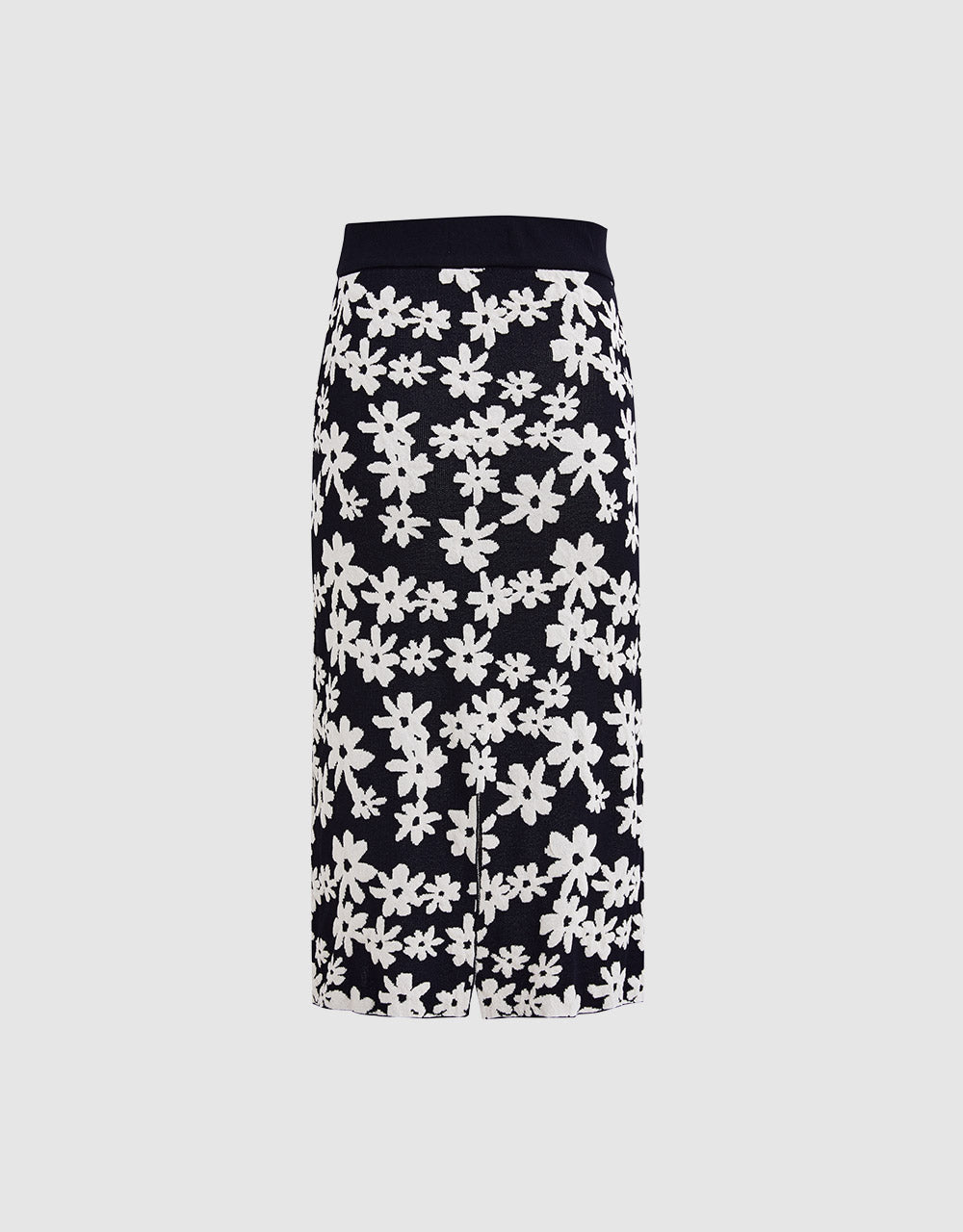 Floral Print Knit Skirt