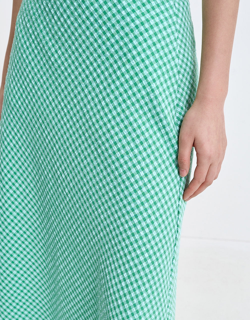 Checkered Midi Skirt