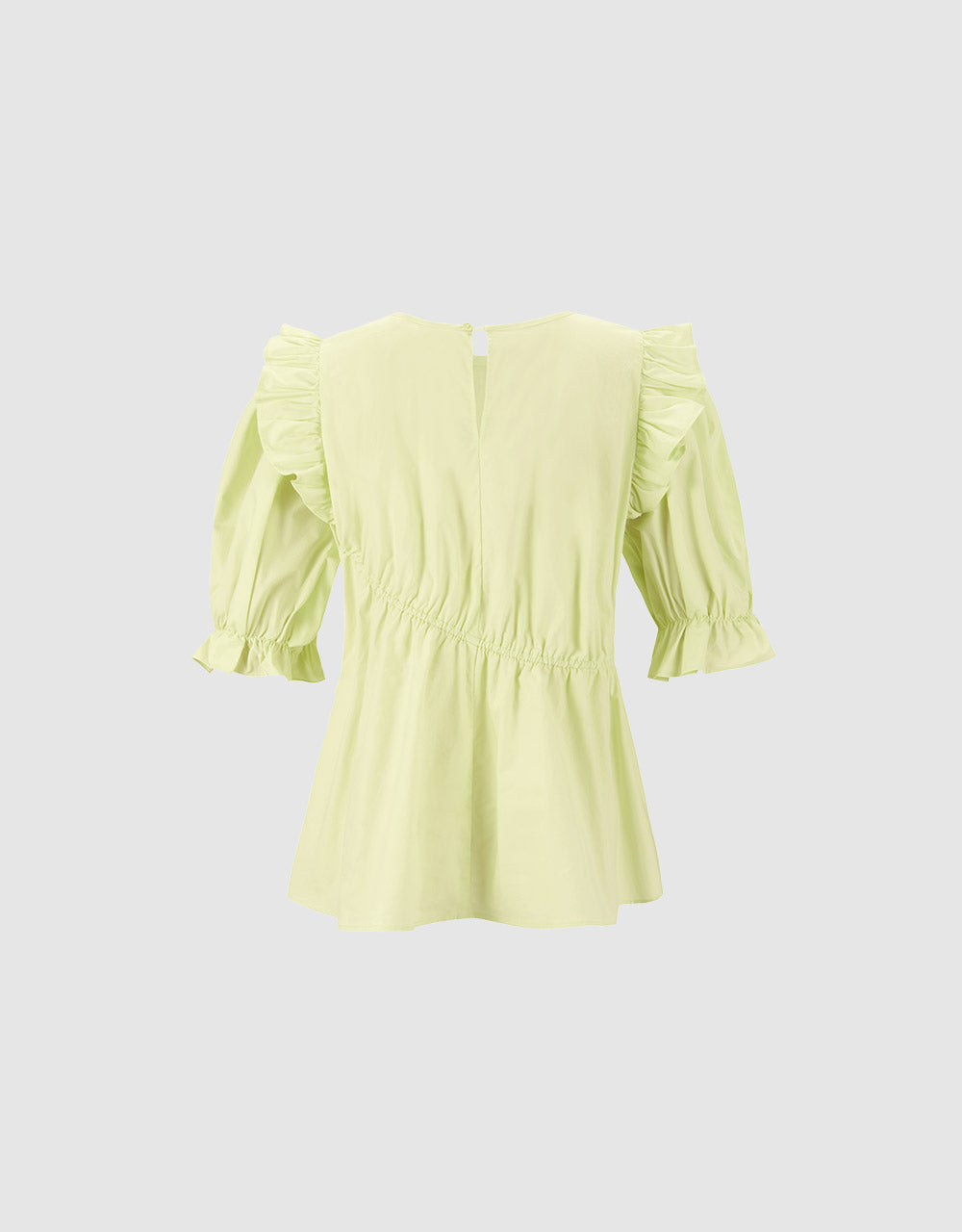 Ruched Ruffle Blouse