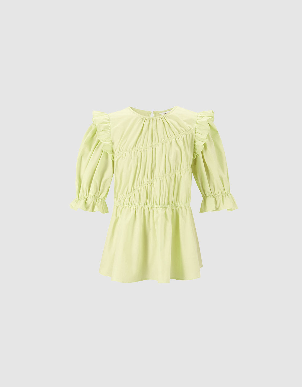 Ruched Ruffle Blouse