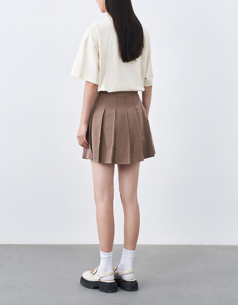 Pleated A-Line Skirt