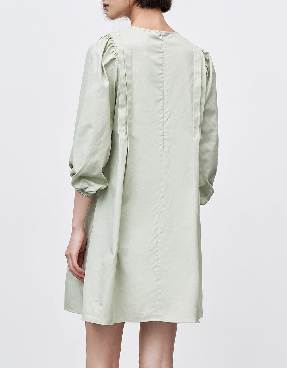 Puff Sleeve Cotton Dress