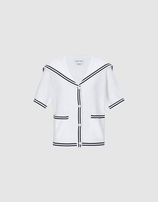 Contrast Trim Cardigan