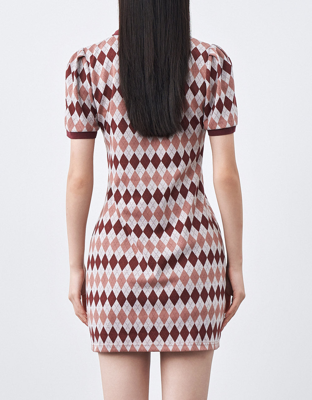 Argyle Print Polo Dress