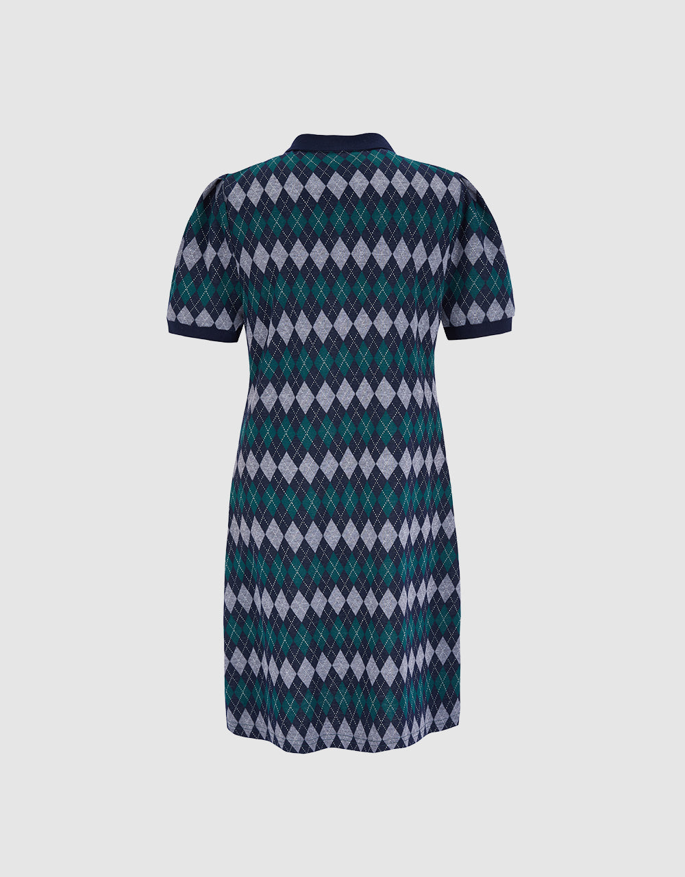 Argyle Print Polo Dress