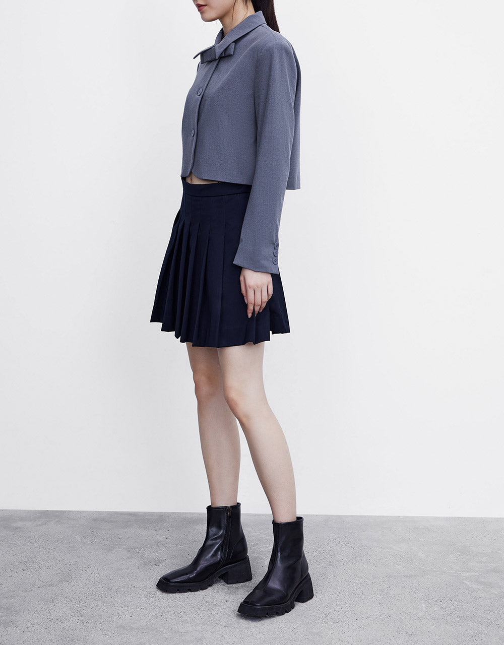 Bow Detail Cropped Jacket