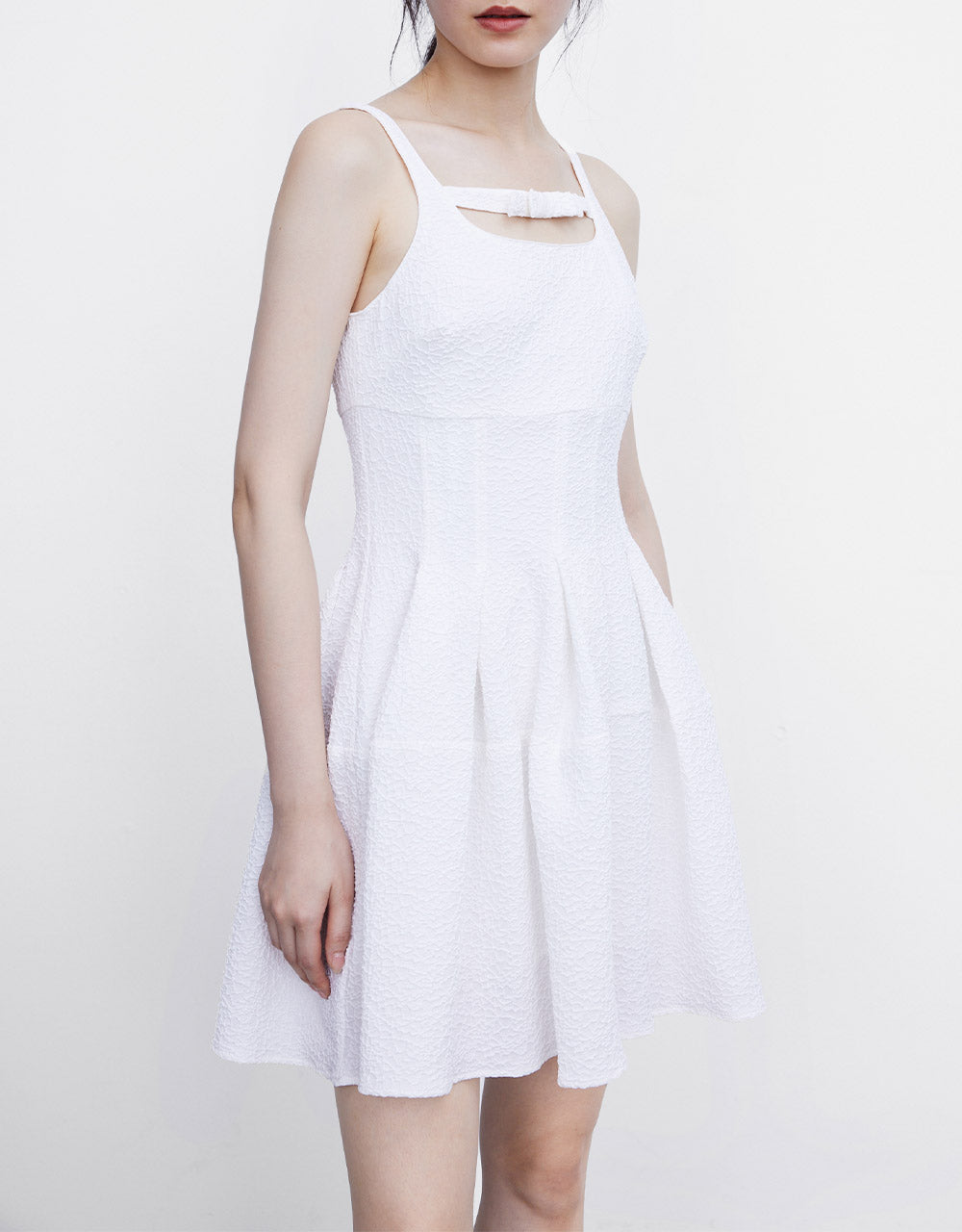 Cut Out Pleated Dress